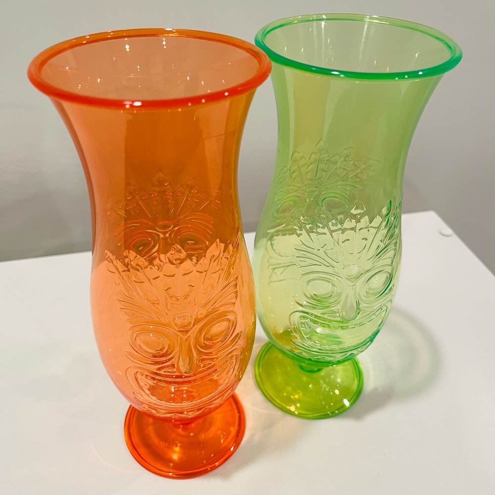🌺 LAST CALL BEFORE DONATING! Hawaiian Luau Tiki glasses 🌺